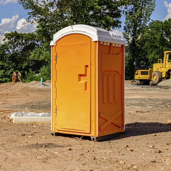 do you offer hand sanitizer dispensers inside the portable restrooms in Childress County